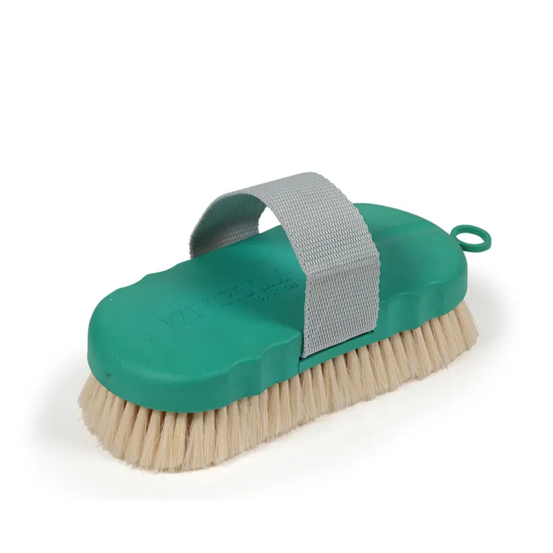 Shires EZI-GROOM Contour Goat Hair Body Brush - Blue